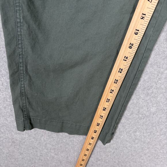 A New Day Pant 12 Green Wide Leg Stretch Trouser Utility Academia Minimal Quiet - Picture 7 of 13
